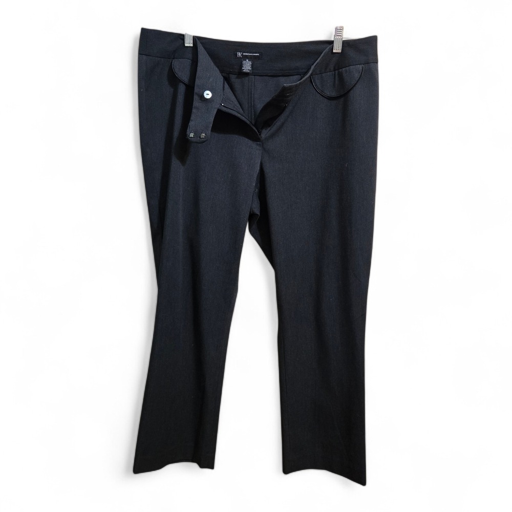 INC International Concepts Womens 16 Gray Straight Leg Dress Pants Stretch Work